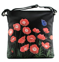 Mala Leather Poppy Black Large Crossbody Bag