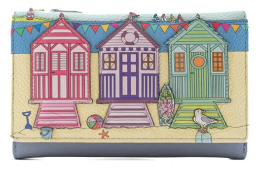 Mala Leather Southwold Blue RFID Large Tri-Fold Purse