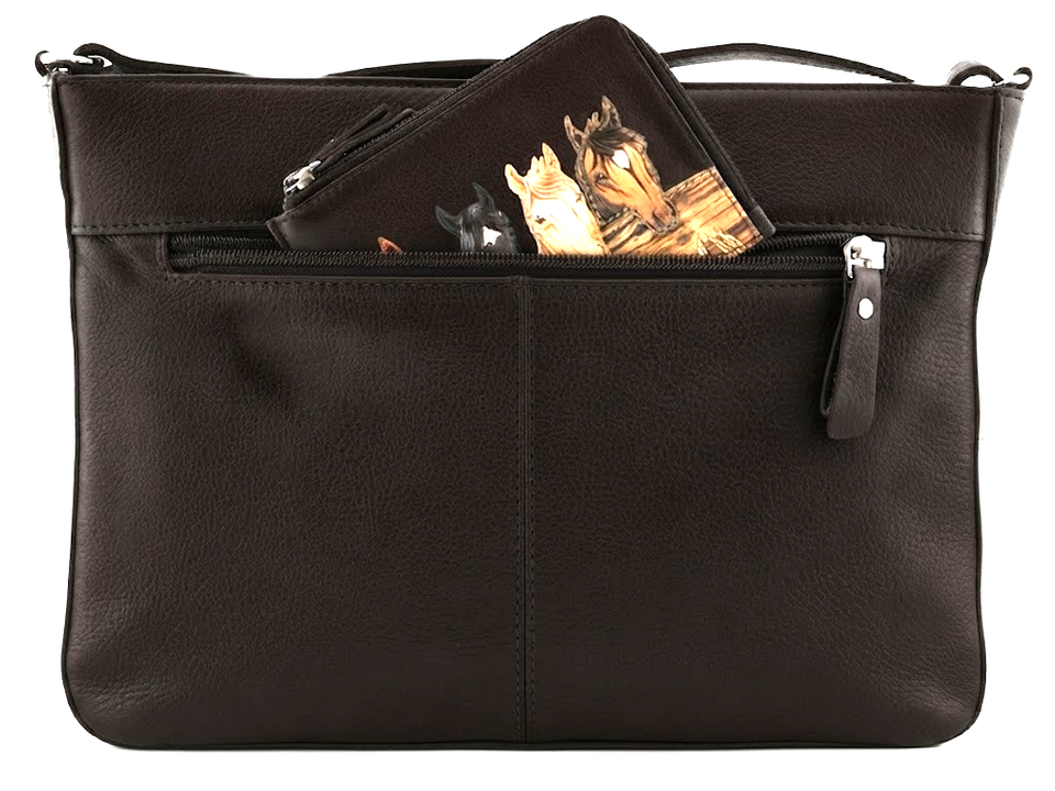 Mala Leather Stable Row Brown Crossbody Bag