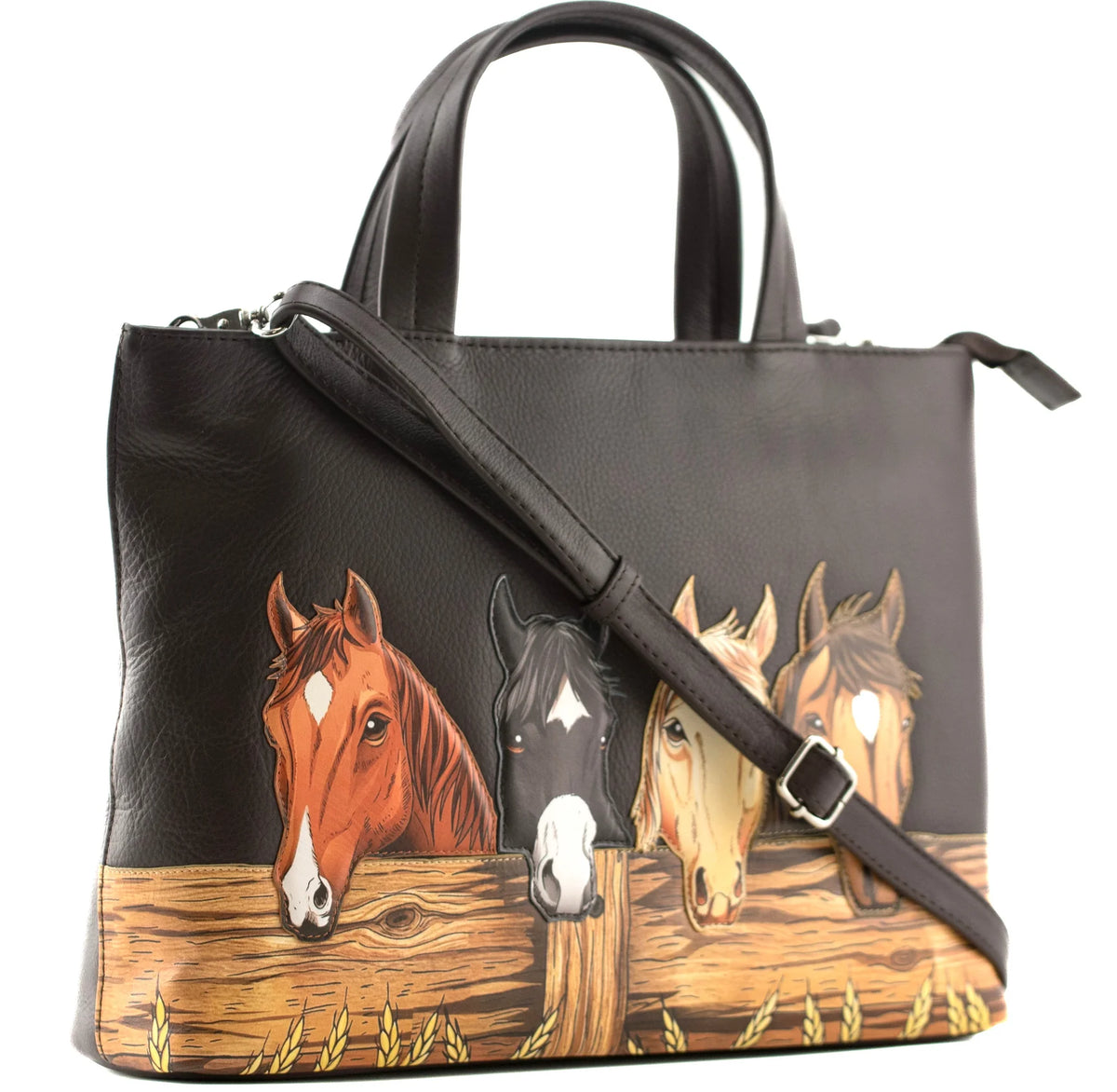 Mala Leather Stable Row Brown Multiway Grab & Shoulder Bag