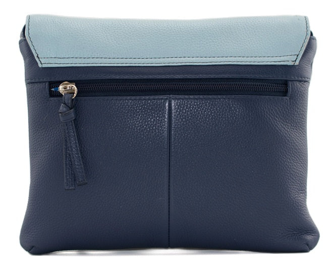 Mala Leather Flap Over Midi Cross Body Shoulder Handbag + Dust Bag - Woolacombe