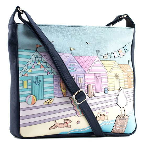 Mala Leather Large Cross Body Shoulder Handbag + Dust Bag - Woolacombe