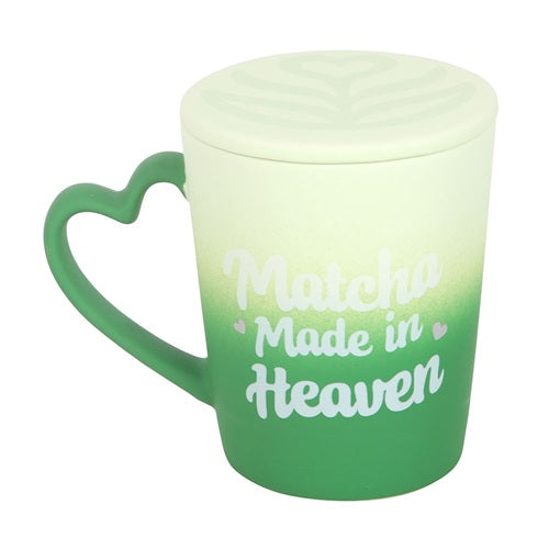 Something Different Brunch Club Matcha Made in Heaven Ceramic Mug & Coaster Lid Set