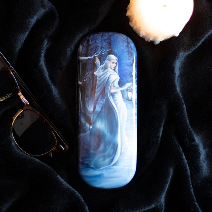 Anne Stokes Midnight Messenger Hard Shell Glasses Case & Cleaning Cloth | Gothic White Witch