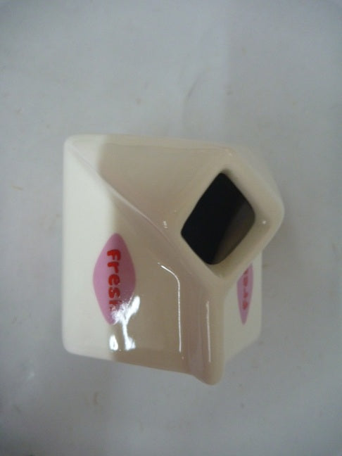 Something Different Kawaii Kafe Strawberry Milk Carton Ceramic Flower Vase