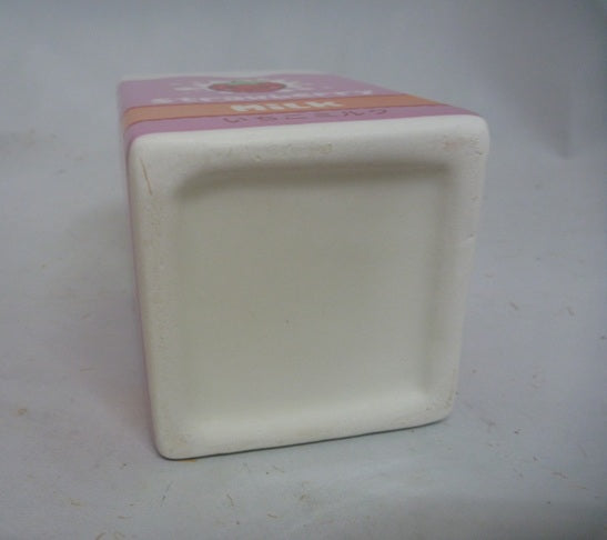 Something Different Kawaii Kafe Strawberry Milk Carton Ceramic Flower Vase