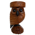 Something Different Carved Owl Solid Acacia Wood Stool and Side Table 57cm