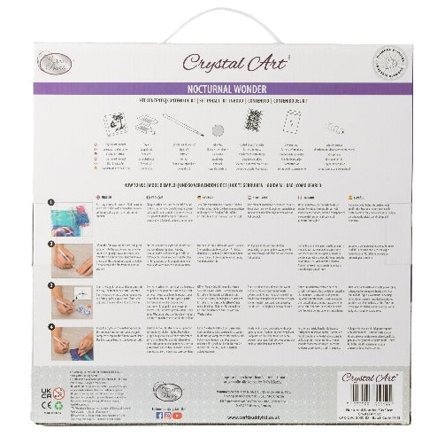 Craft Buddy Crystal Diamond Art Canvas Kit Nocturnal Wonder Owl 30 x 30cm