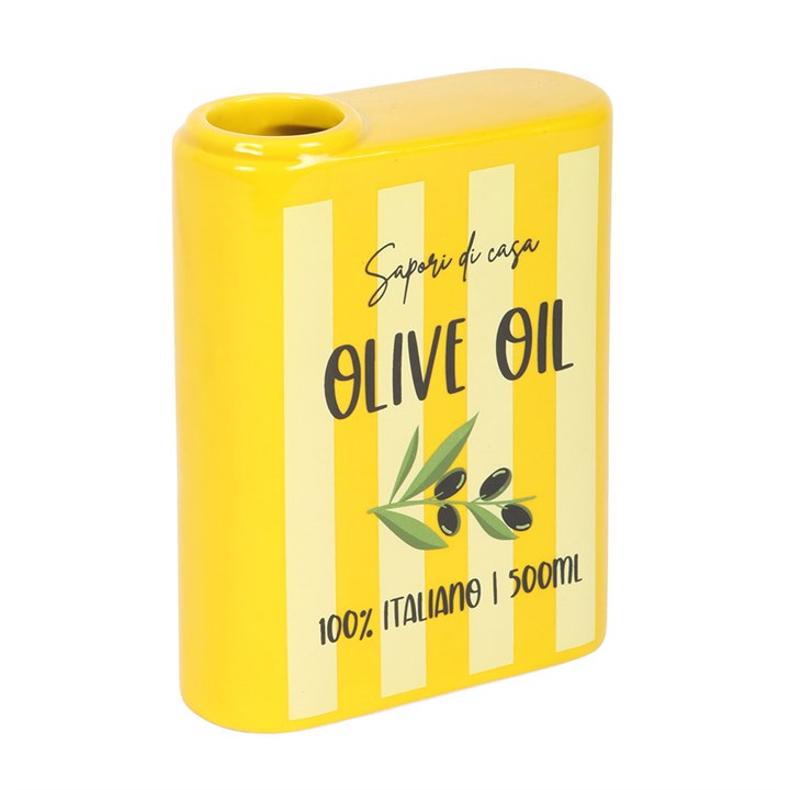 Something Different Italian Summer Olive Oil Tin Ceramic Flower Vase