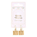 Book Club Gold Tone 3D Book Shaped Jewellery Set | Necklace & Earrings Gift Box