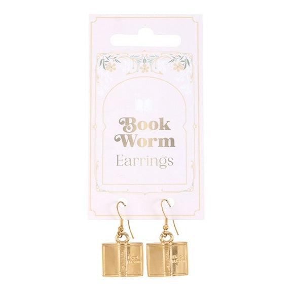 Book Club Gold Tone 3D Book Shaped Jewellery Set | Necklace & Earrings Gift Box