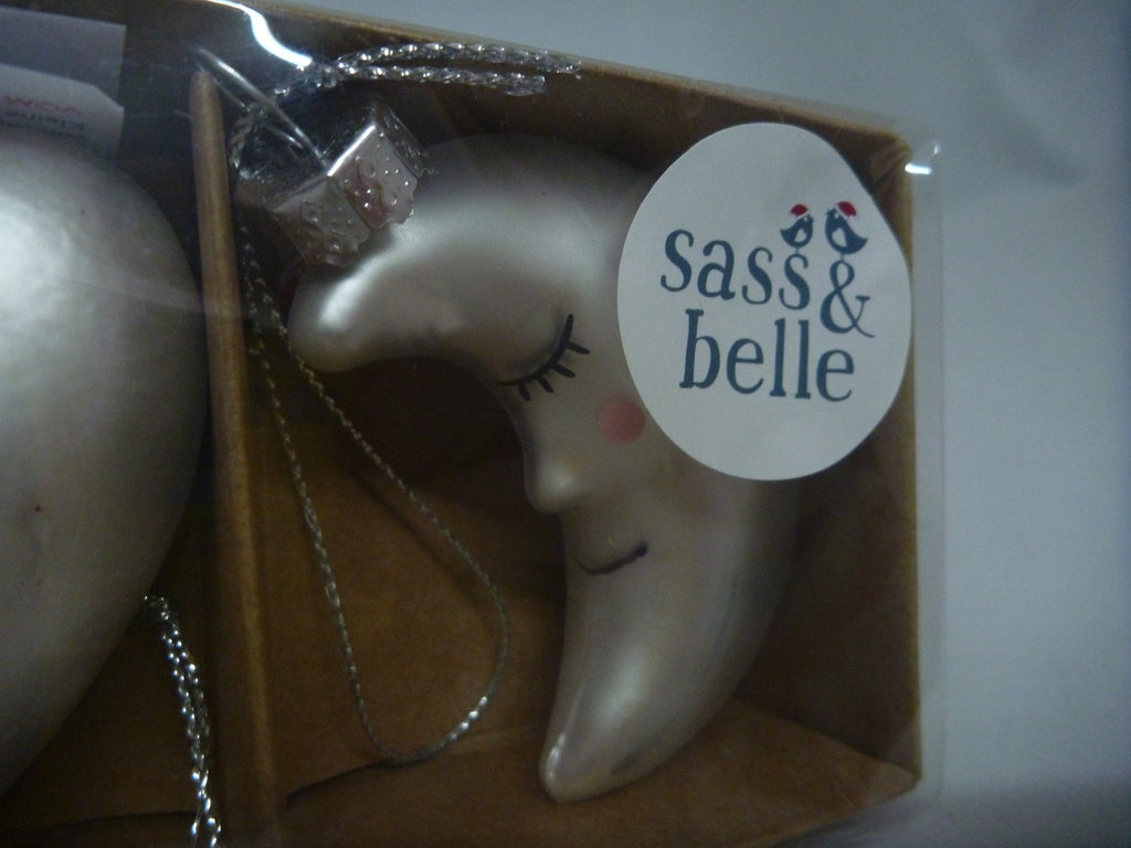 Sass & Belle Sweet Dreams Glass Christmas Baubles Set of 3