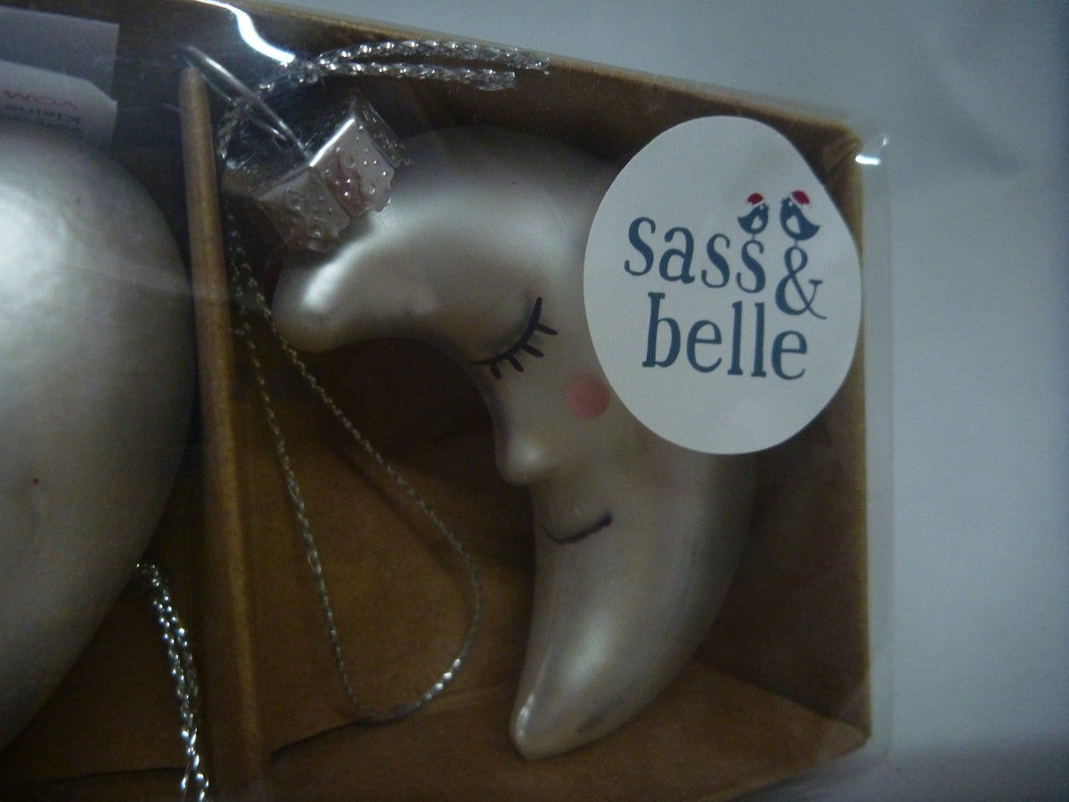 Sass & Belle Sweet Dreams Glass Christmas Baubles Set of 3
