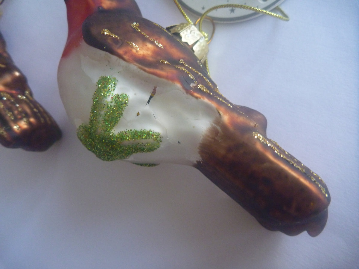 Sass & Belle Robin on Branch Christmas Bauble – Set of 2 (Seconds)