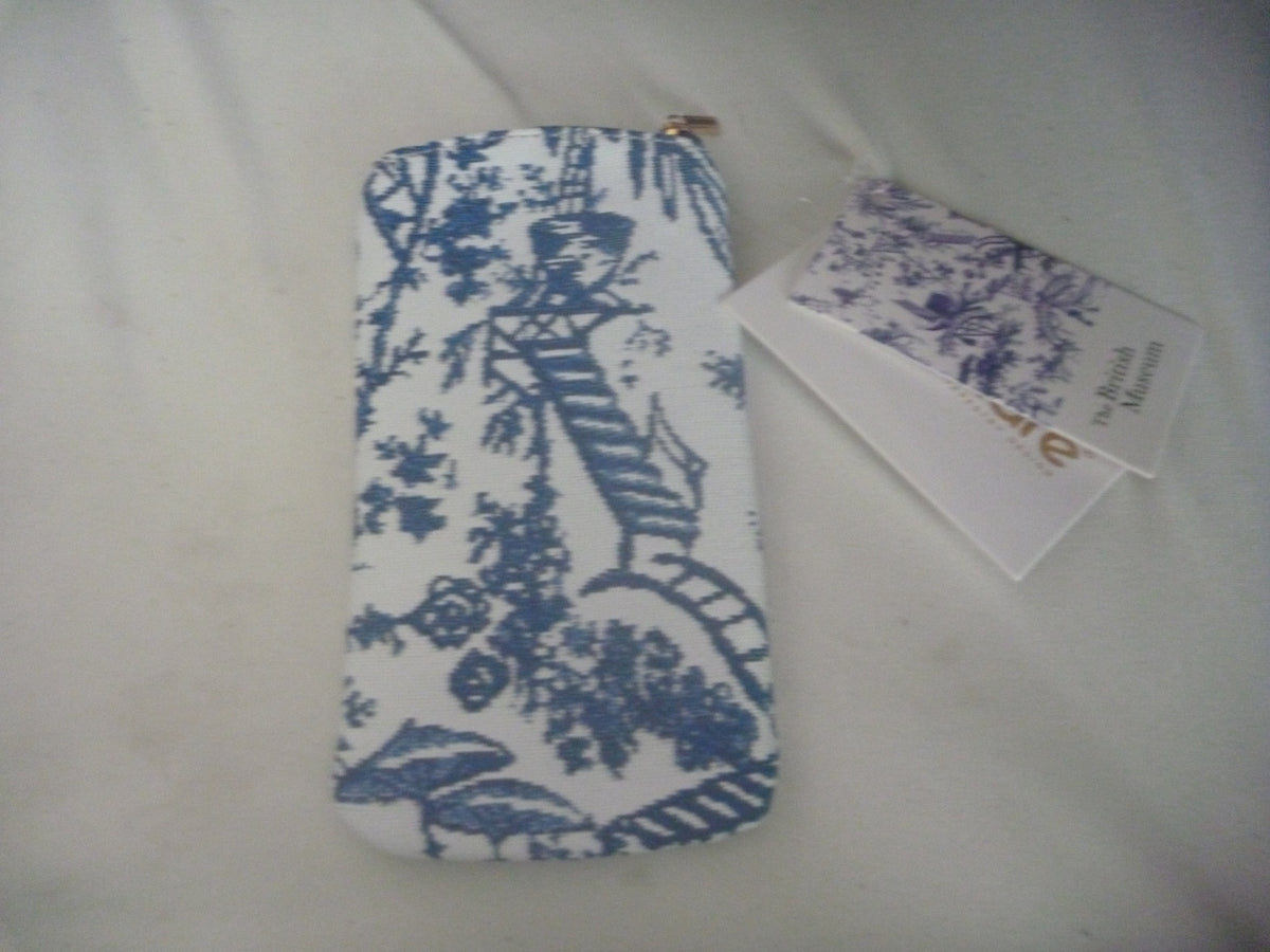 Signare Tapestry Zip Top Soft Glasses Case - Chinoiserie