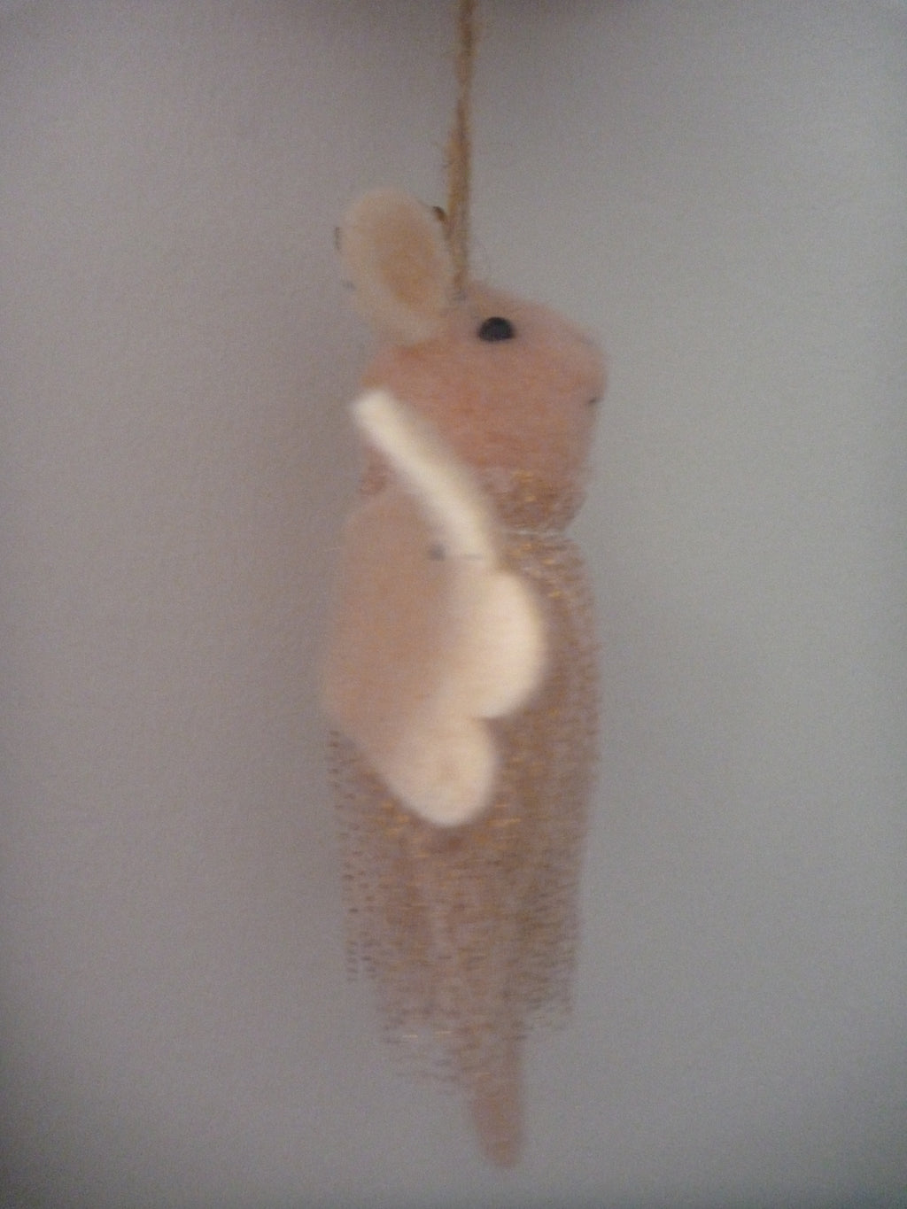 Sass & Belle Felt Mouse Hanging Christmas Tree Decoration - Pink Princess Fairy
