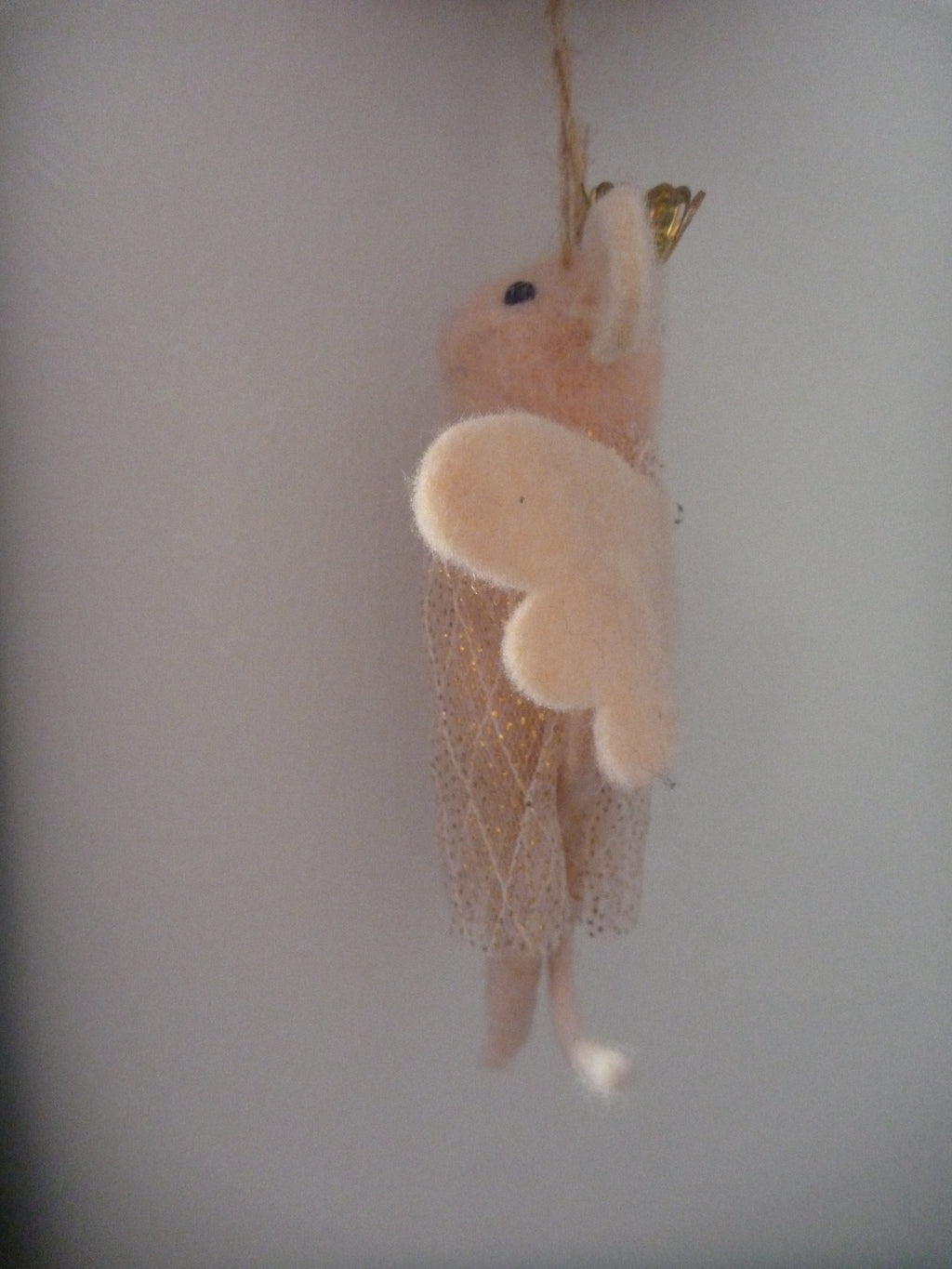Sass & Belle Felt Mouse Hanging Christmas Tree Decoration - Pink Princess Fairy