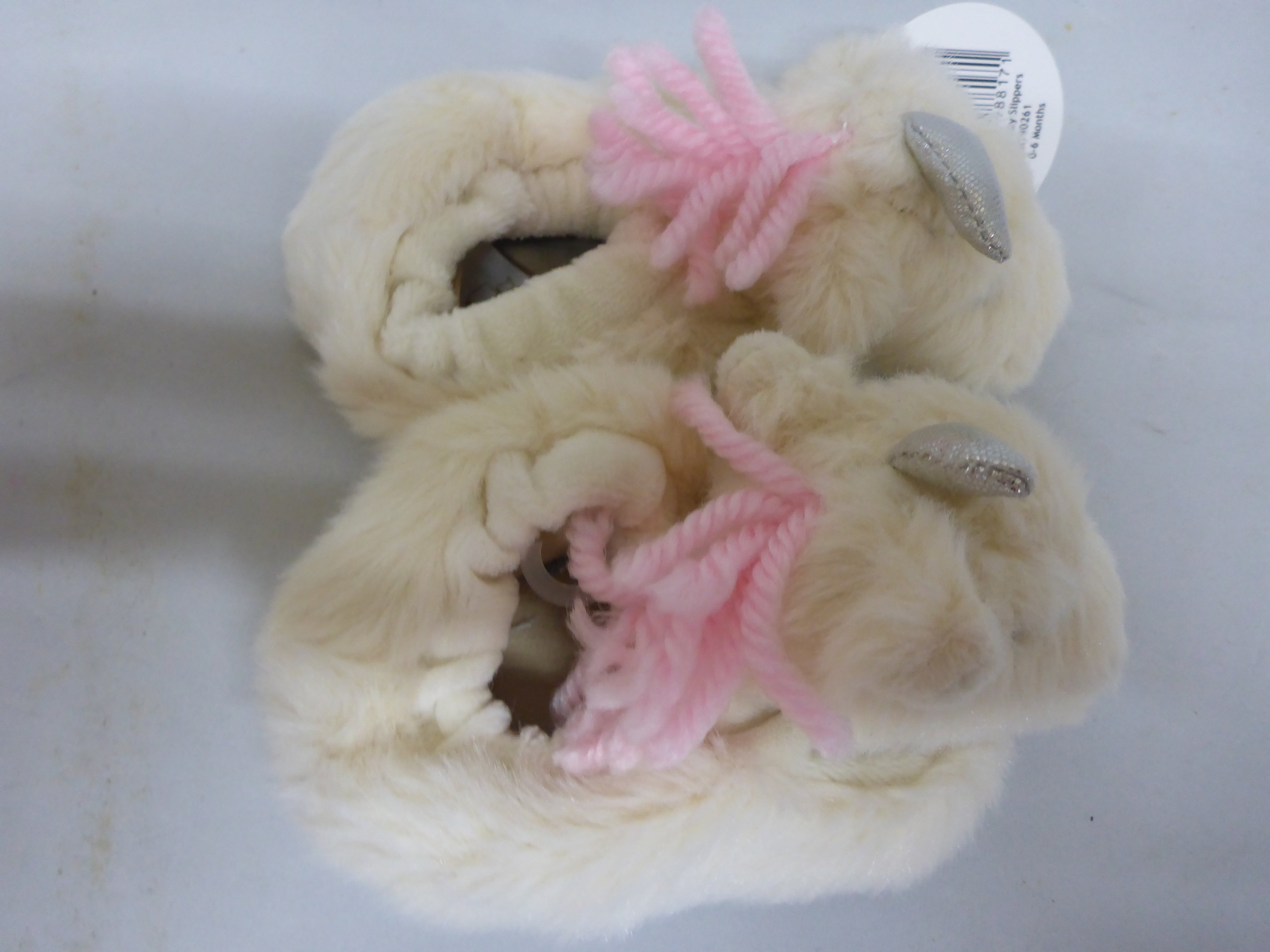 Jomanda White Unicorn Plush Baby Slippers 0-6months
