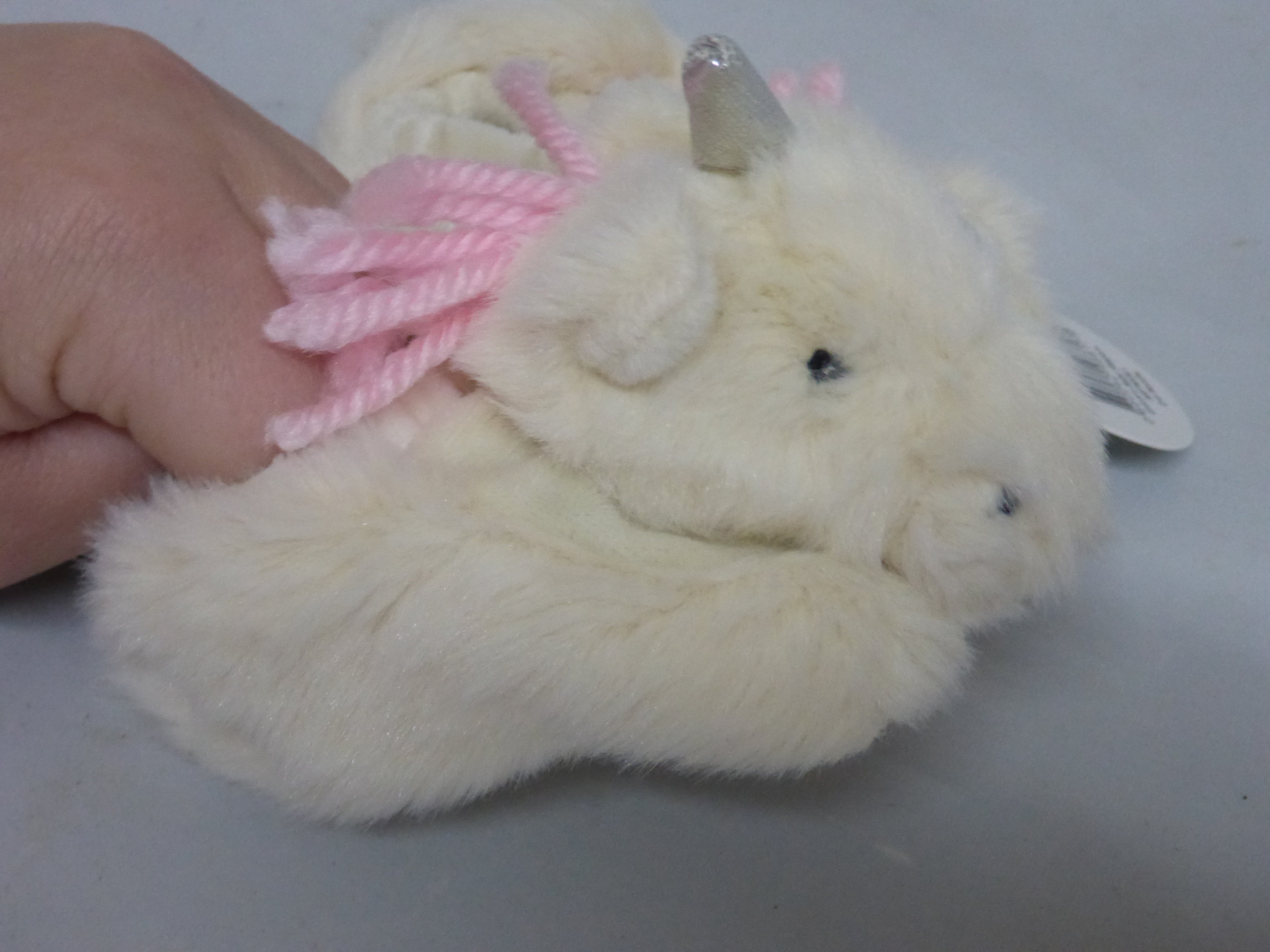 Jomanda White Unicorn Plush Baby Slippers 0-6months