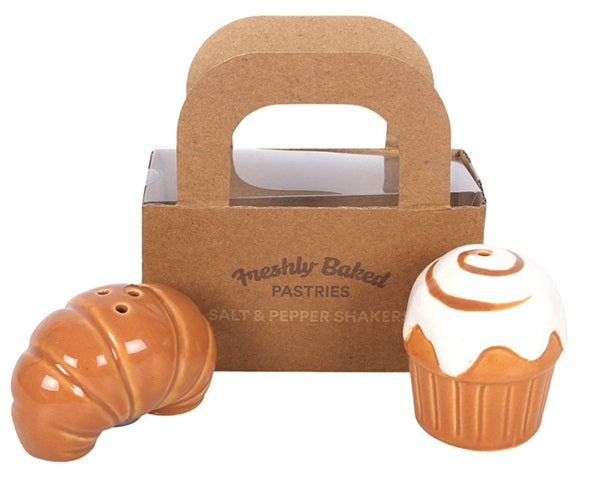 Muffin & Croissant Salt & Pepper Cruet Set | Brunch Club | Something Different