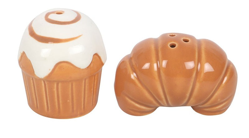 Muffin & Croissant Salt & Pepper Cruet Set | Brunch Club | Something Different