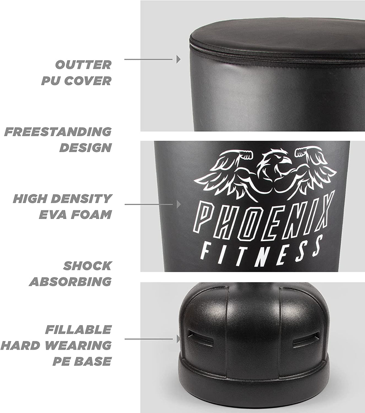Phoenix Fitness Freestanding Punch Bag 174cm