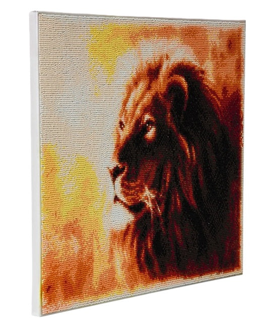Craft Buddy Proud Lion Crystal Art Canvas Kit 40 x 50cm