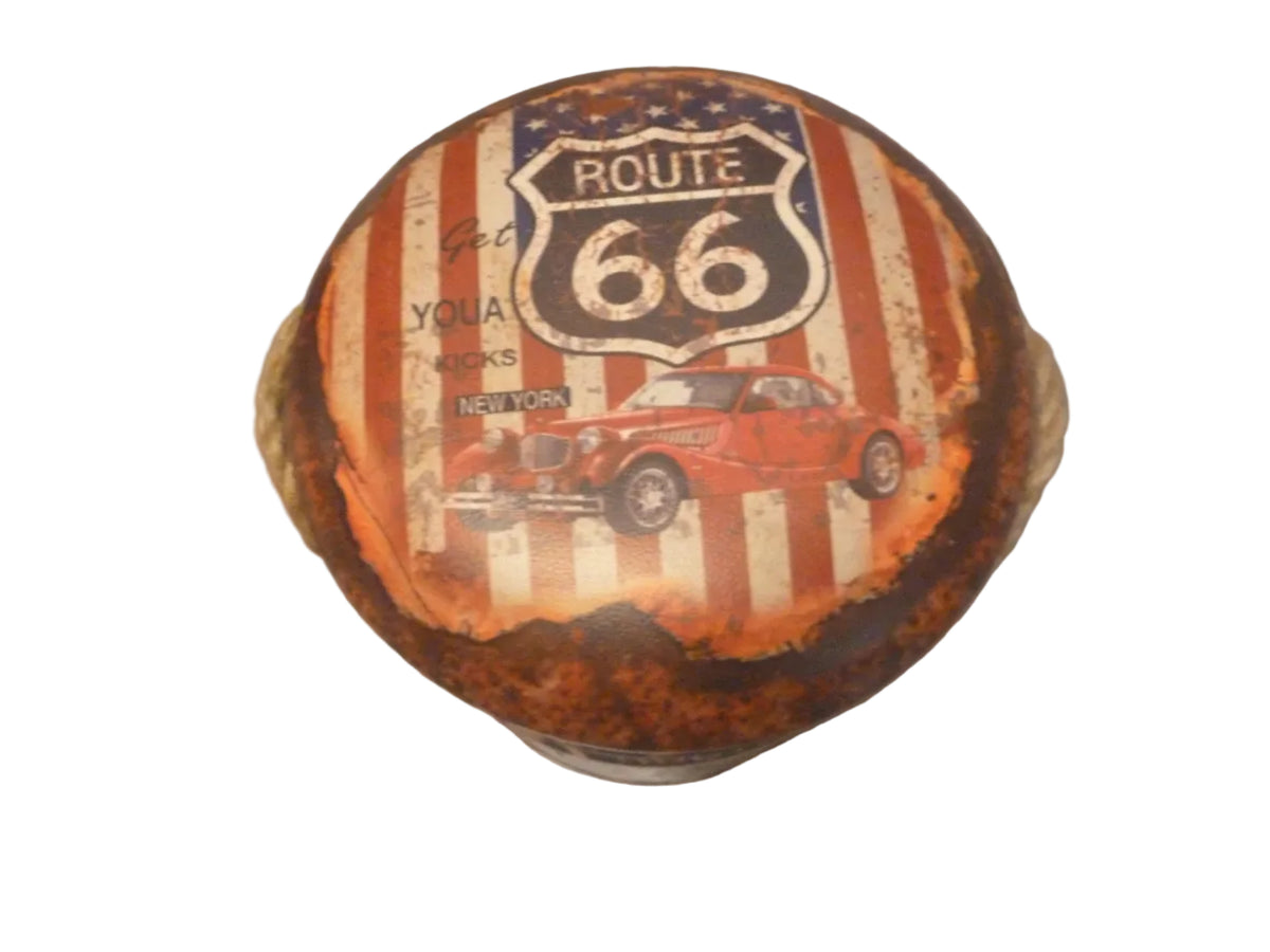 Kozzy Route 66 Retro Padded Storage Stool