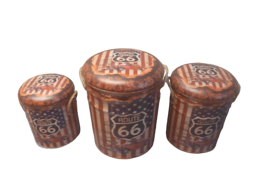 Kozzy Route 66 Retro Padded Storage Stool