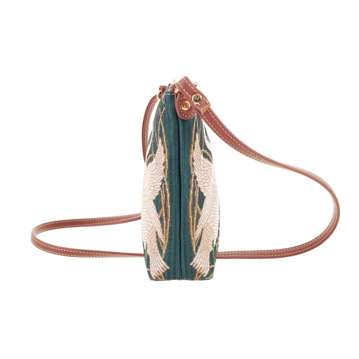 Signare Tapestry Walter Crane Swan & Iris Crossbody Sling Bag