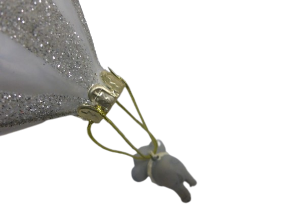 Sass & Belle Baby’s 1st Christmas Elephant Hot Air Balloon Glass Bauble