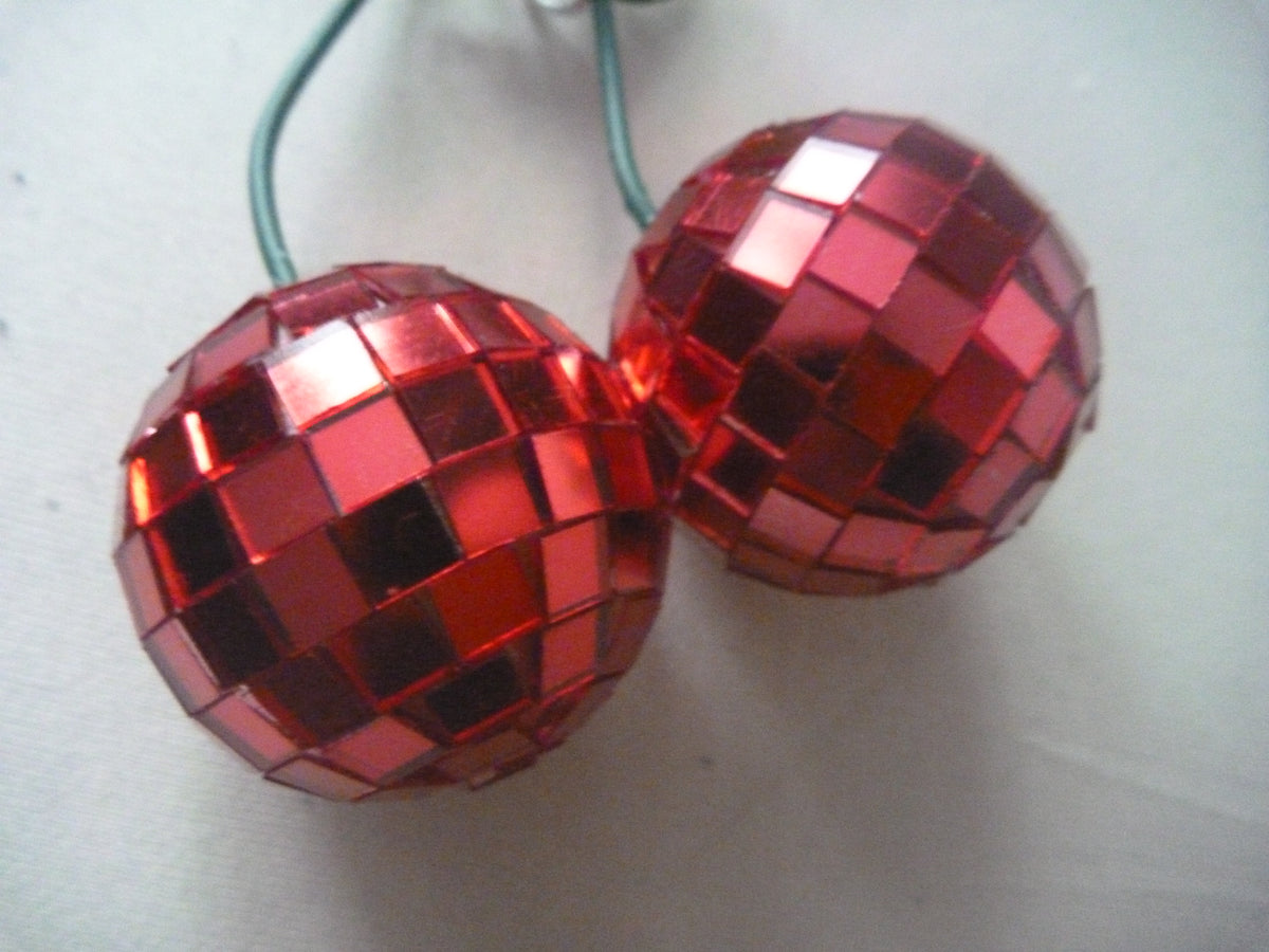 Sass & Belle Cherry Mirror Ball Glass Christmas Decoration