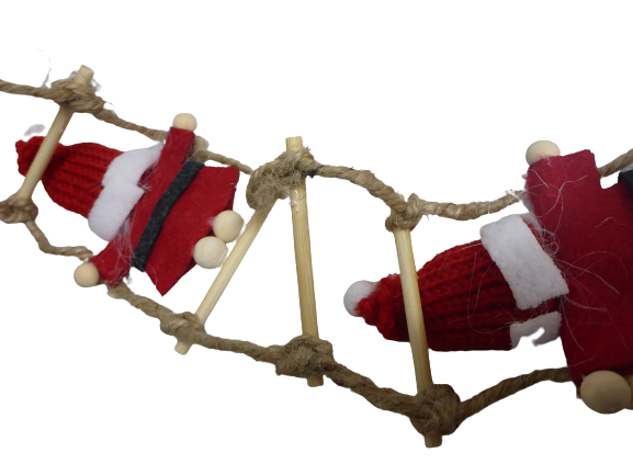 Sass & Belle Climbing Santa Felt Ladder Hanging Christmas Decoration