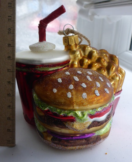 Sass & Belle 3D Glass Fast Food Christmas Tree Bauble