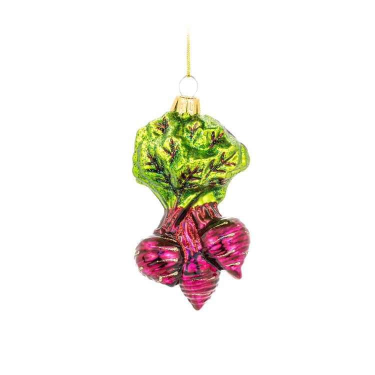 Sass & Belle Purple Beetroot Glass Christmas Bauble