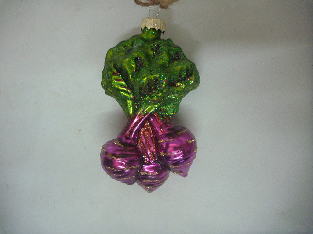 Sass & Belle Purple Beetroot Glass Christmas Bauble