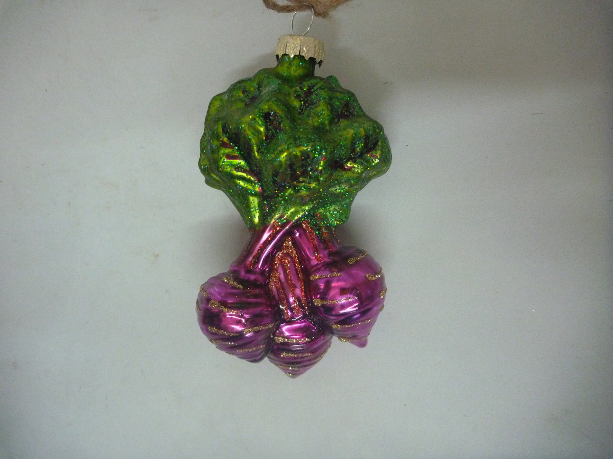 Sass & Belle Purple Beetroot Glass Christmas Bauble