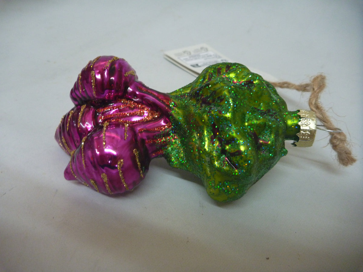 Sass & Belle Purple Beetroot Glass Christmas Bauble