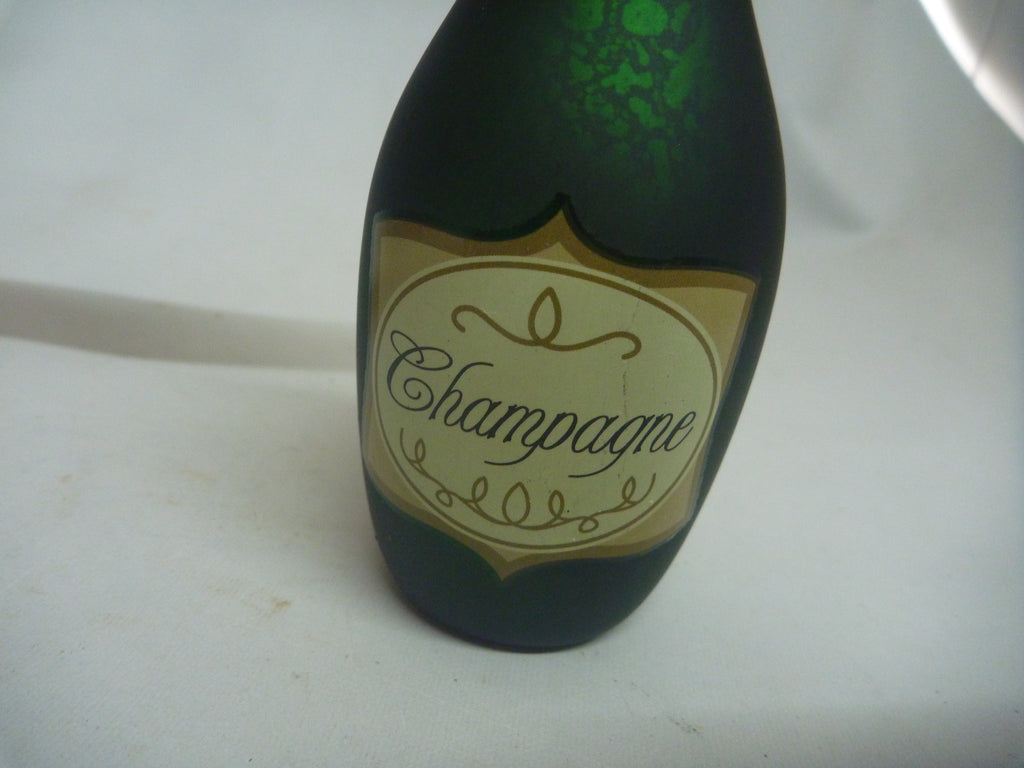 Sass & Belle Green Champagne Bottle Glass Christmas Bauble