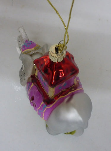 Sass & Belle 3D Glass Bauble Christmas Tree Decoration - Glitter Elephant