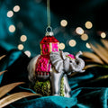 Sass & Belle 3D Glass Bauble Christmas Tree Decoration - Glitter Elephant