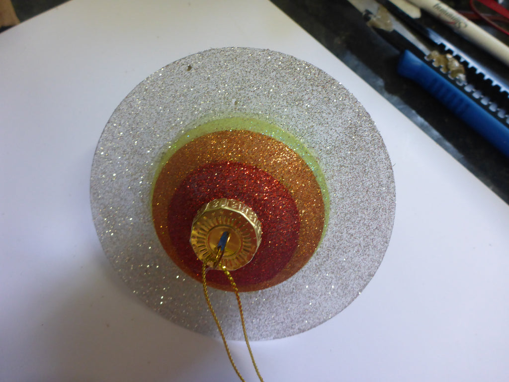 Sass & Belle Christmas Tree Hanging Decoration - Glitter Rainbow Planet Shaped Multicoloured Bauble Set of 6