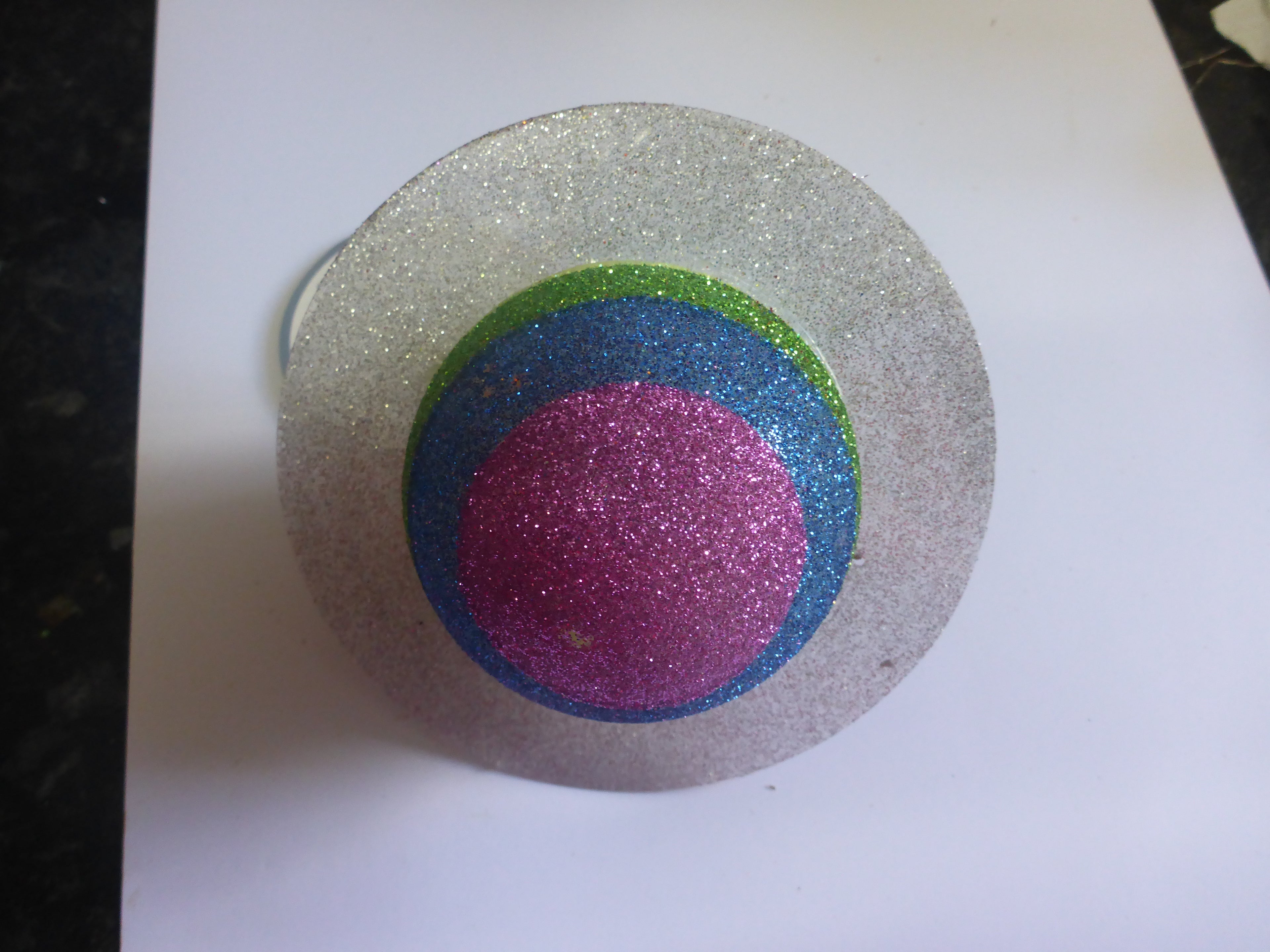 Sass & Belle Christmas Tree Hanging Decoration - Glitter Rainbow Planet Shaped Multicoloured Bauble Set of 6