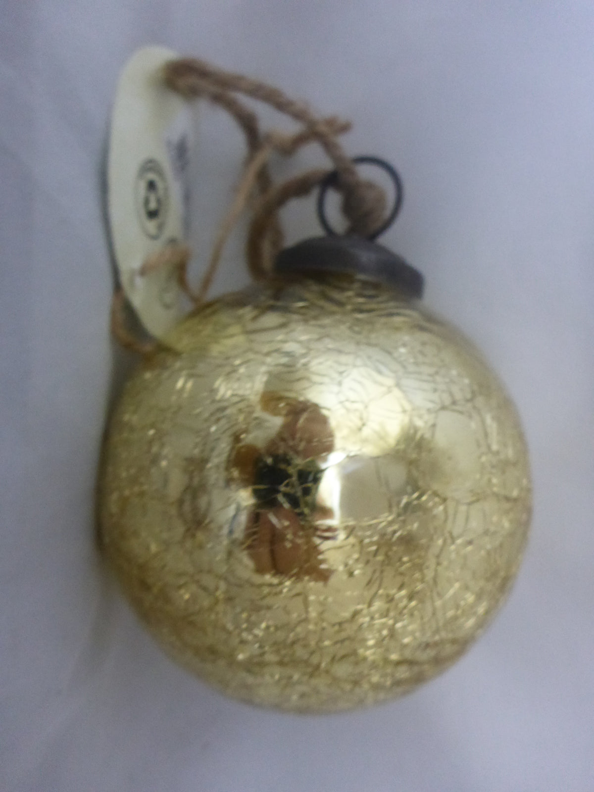 Sass & Belle Gold Crackle Glass Bauble Christmas Tree Decorations Set of 6