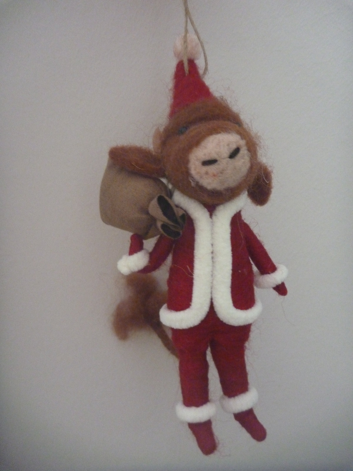 Sass & Belle Highland Cow Santa Felt Christmas Decoration