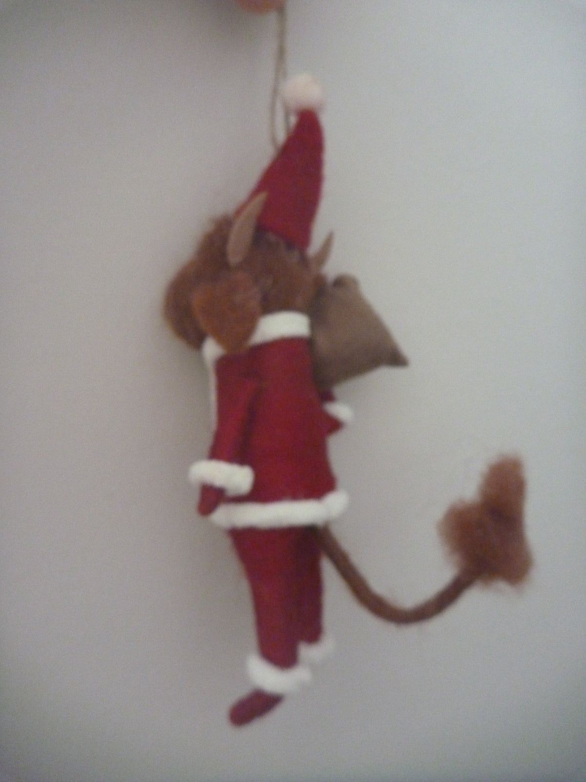 Sass & Belle Highland Cow Santa Felt Christmas Decoration