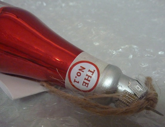 Sass & Belle 3D Glass Bauble Christmas Tree Decoration - Ketchup Bottle