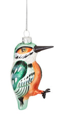 Sass & Belle 3D Glass Kingfisher Christmas Tree Bauble