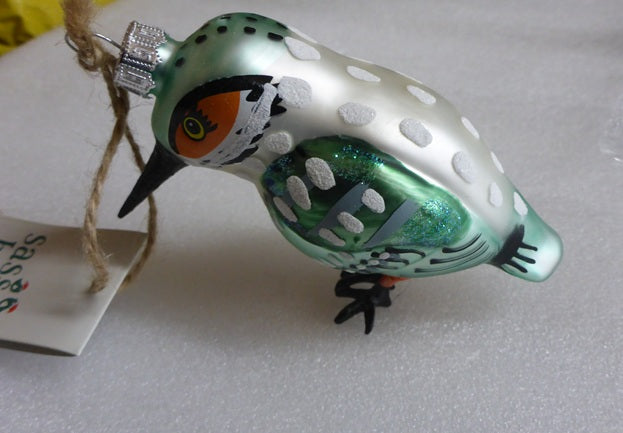 Sass & Belle 3D Glass Kingfisher Christmas Tree Bauble
