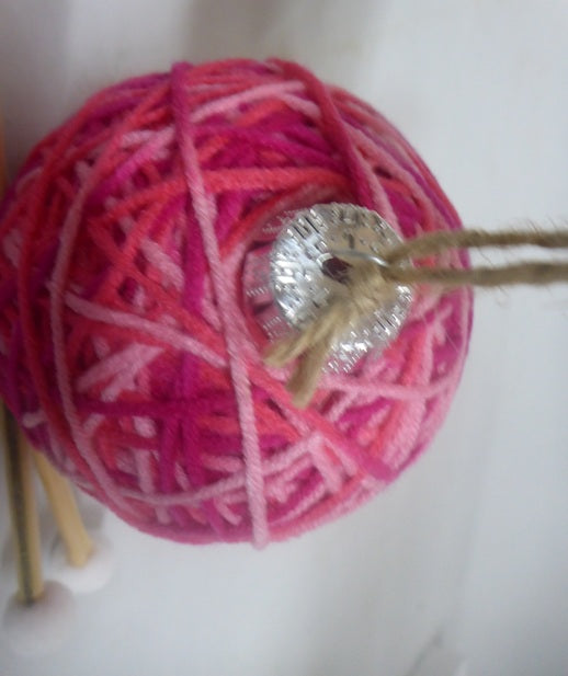 Sass & Belle Knitting Ball Hanging Christmas Tree Decoration